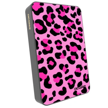 Picasee Powerbank cu MagSafe 10 000 mAh Gri - Pink Tiger