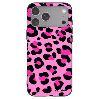 Picasee husă neagră din silicon pentru Apple iPhone 18 Pro Max - Pink Tiger