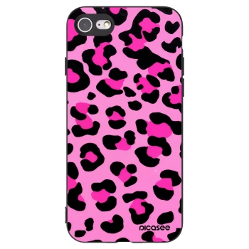 Picasee husă neagră din silicon pentru Apple iPhone SE 2020 - Pink Tiger