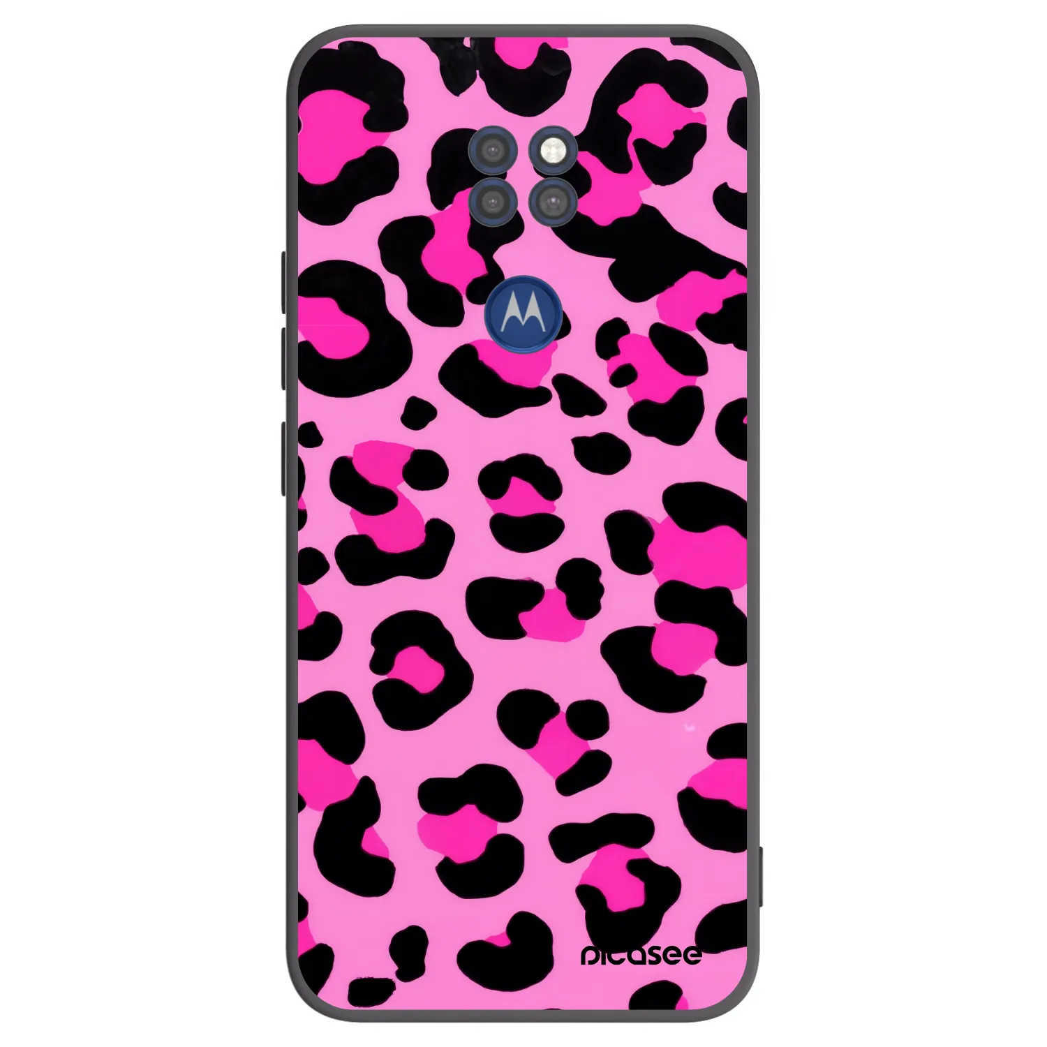 Picasee husă neagră din silicon pentru Motorola Moto G9 Play - Pink Tiger