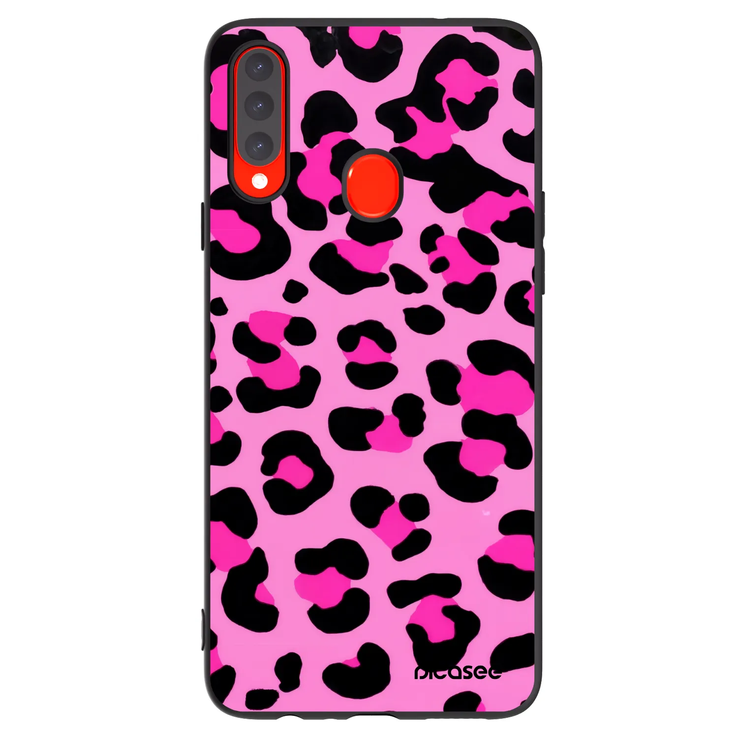 Picasee husă neagră din silicon pentru Samsung Galaxy A20s - Pink Tiger