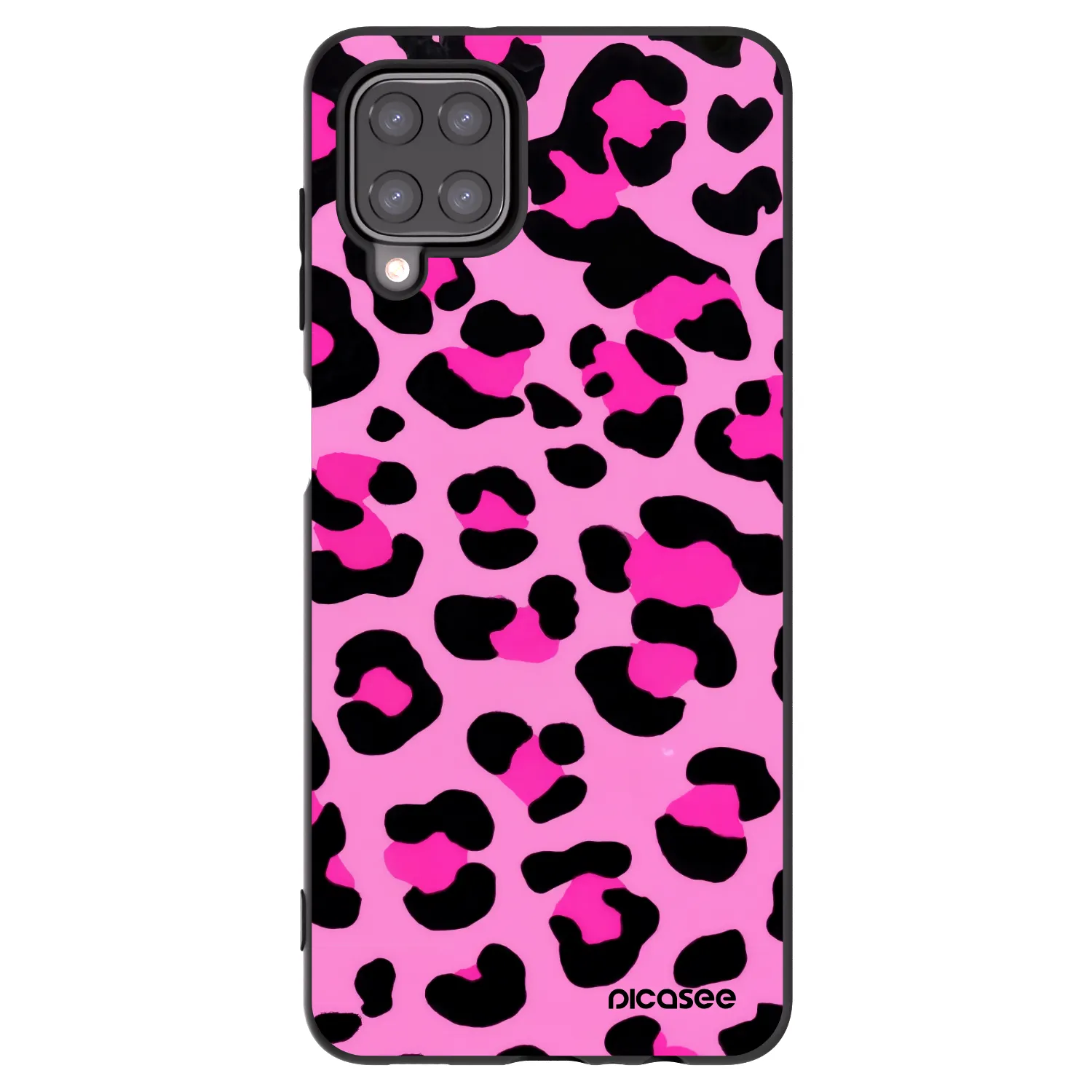 Picasee husă neagră din silicon pentru Samsung Galaxy A12 A125F - Pink Tiger