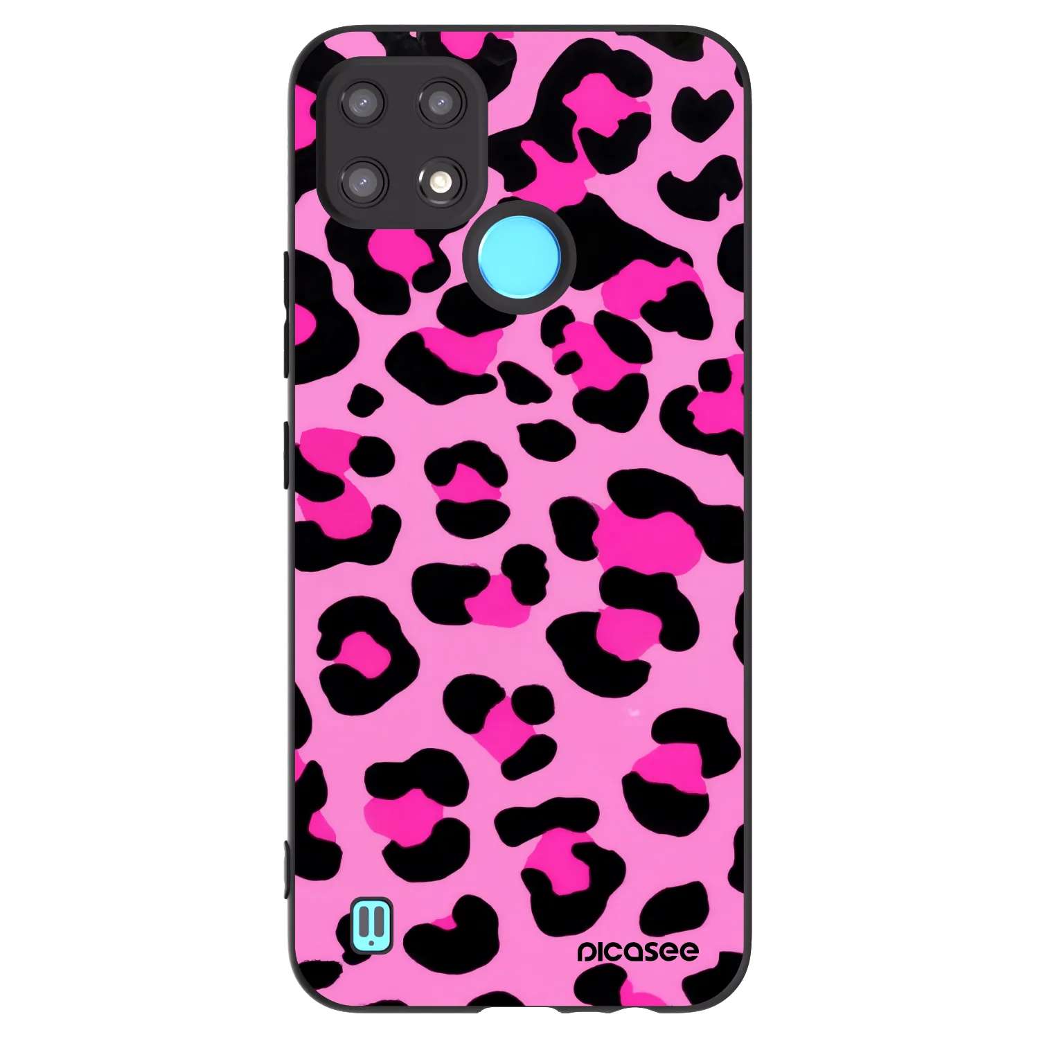 Picasee husă neagră din silicon pentru Realme C21 - Pink Tiger