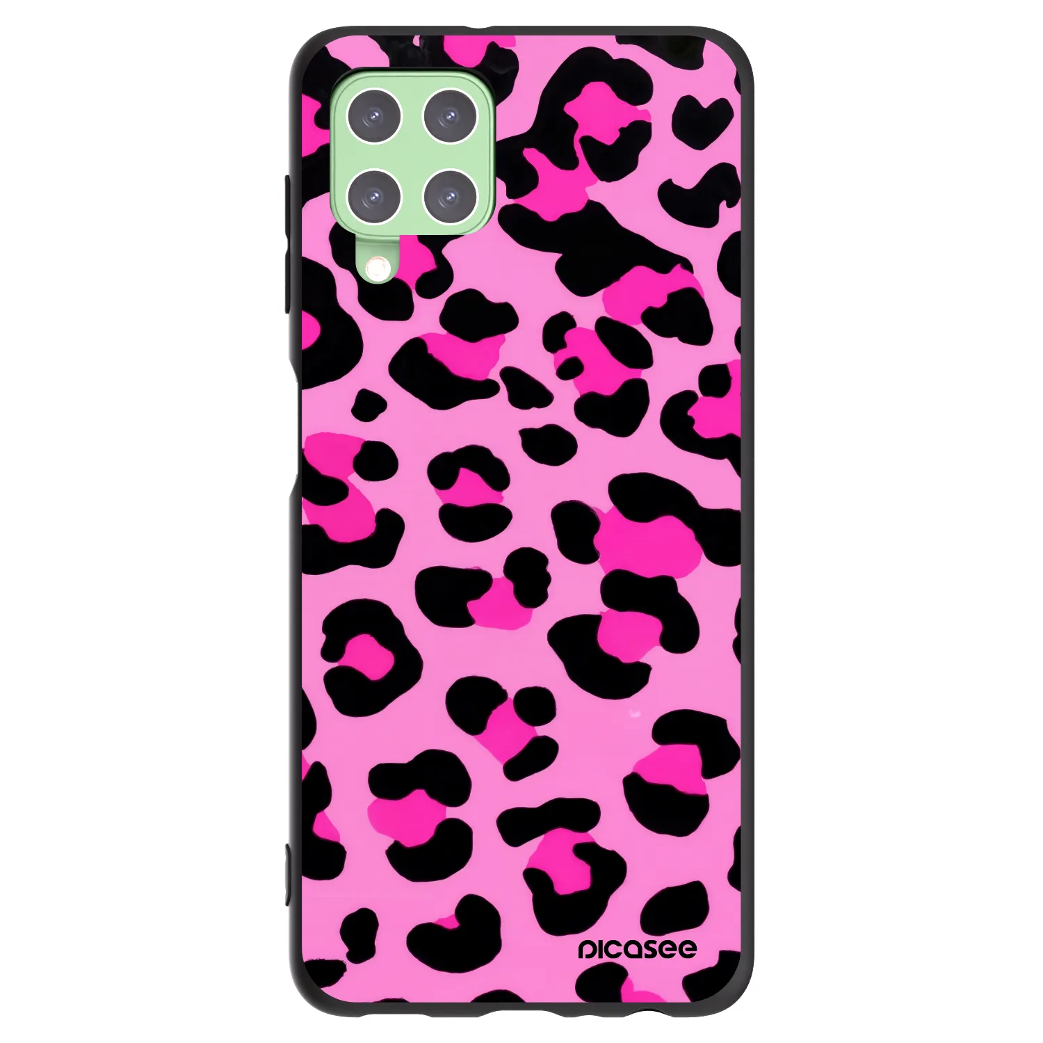 Picasee husă neagră din silicon pentru Samsung Galaxy A22 A225F 4G - Pink Tiger