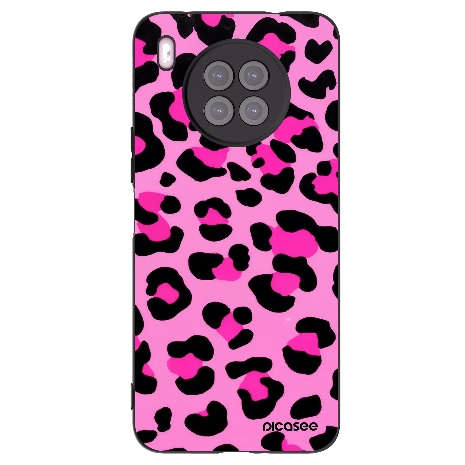 Picasee husă neagră din silicon pentru Huawei Nova 8i - Pink Tiger