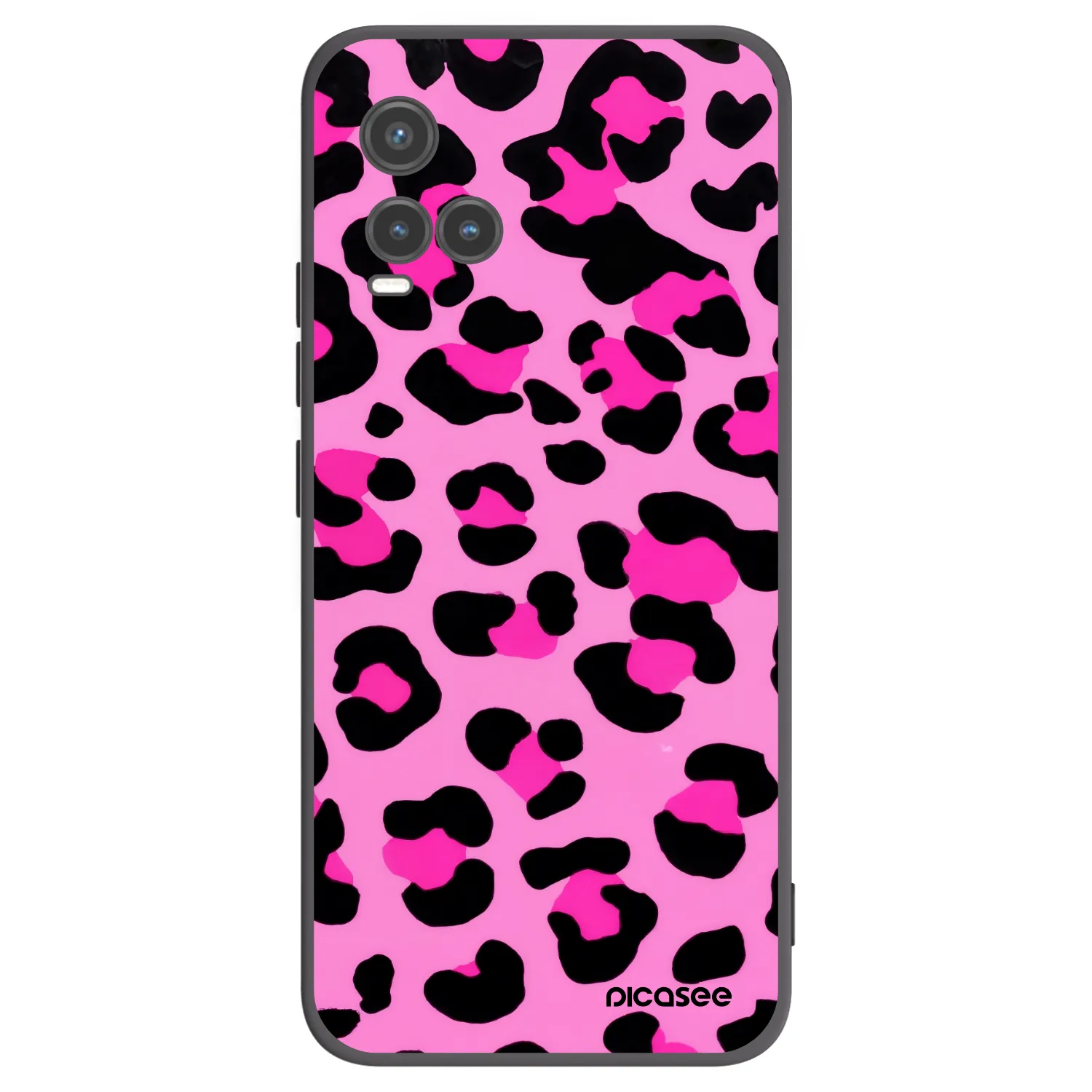 Picasee husă neagră din silicon pentru Vivo Y33s - Pink Tiger