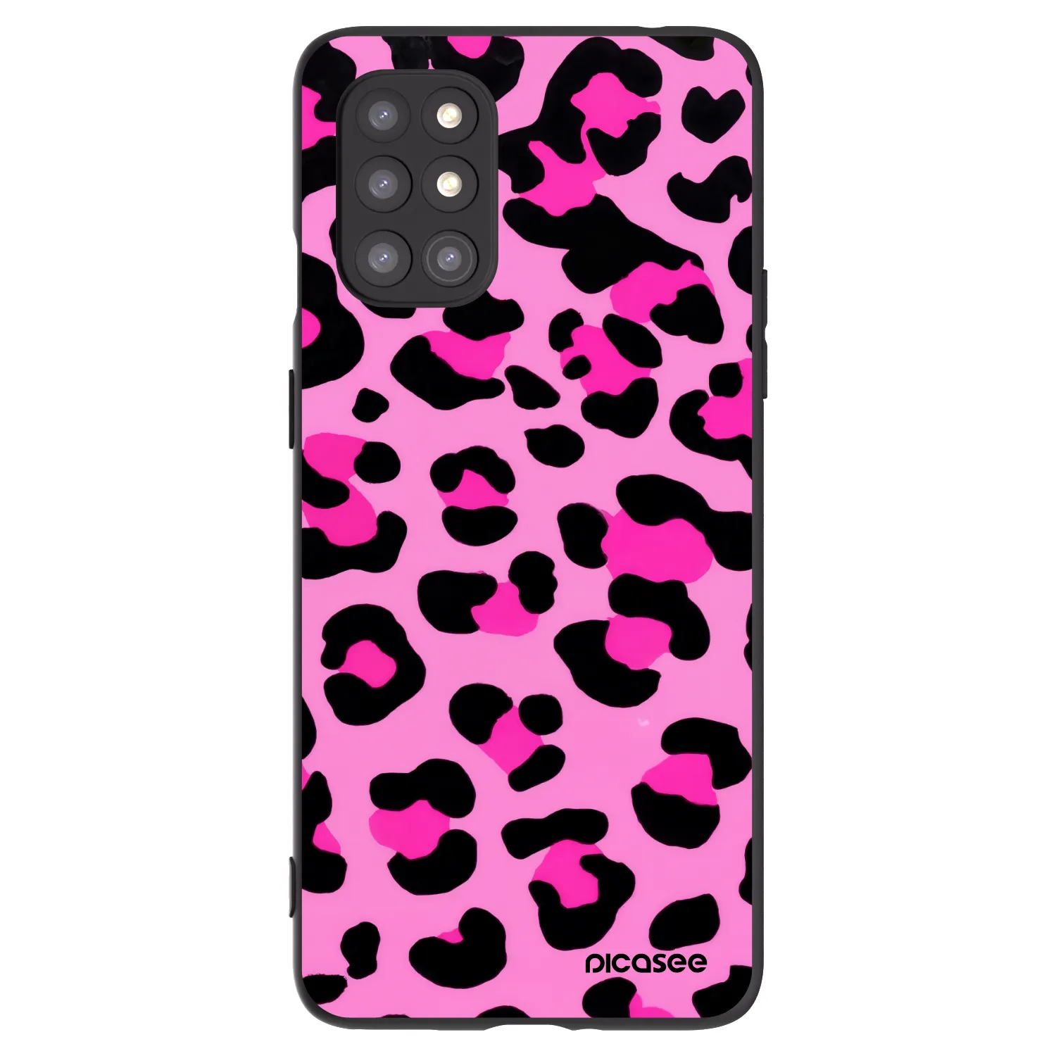 Picasee husă neagră din silicon pentru OnePlus 8T - Pink Tiger