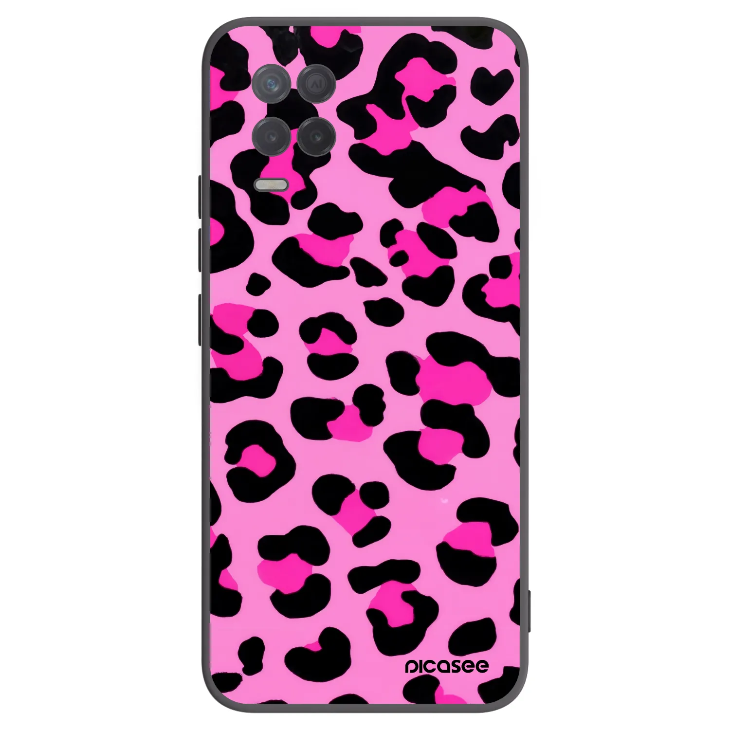 Picasee husă neagră din silicon pentru Realme 8 5G - Pink Tiger