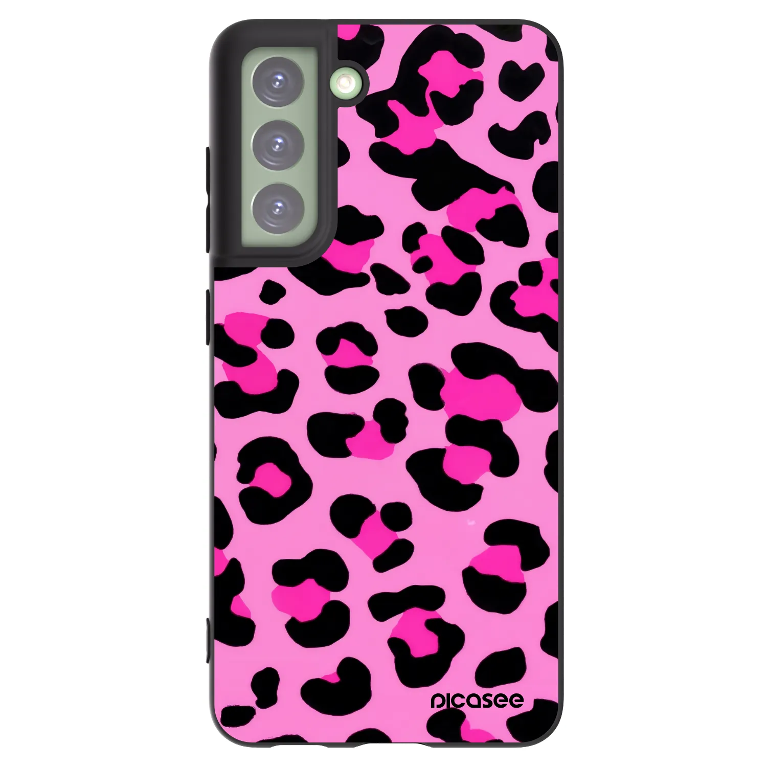 Picasee husă neagră din silicon pentru Samsung Galaxy S21 FE 5G - Pink Tiger