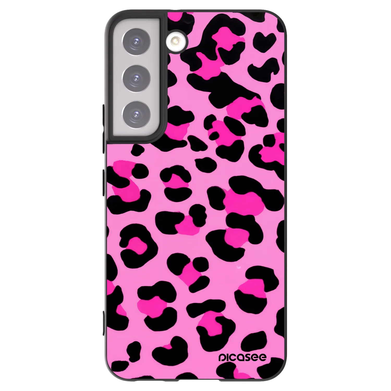 Picasee husă neagră din silicon pentru Samsung Galaxy S22 5G - Pink Tiger