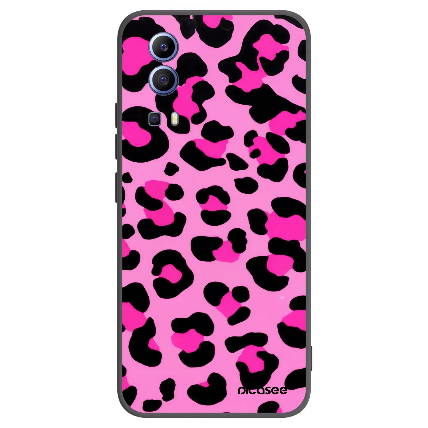 Picasee husă neagră din silicon pentru Vivo Y52 5G - Pink Tiger
