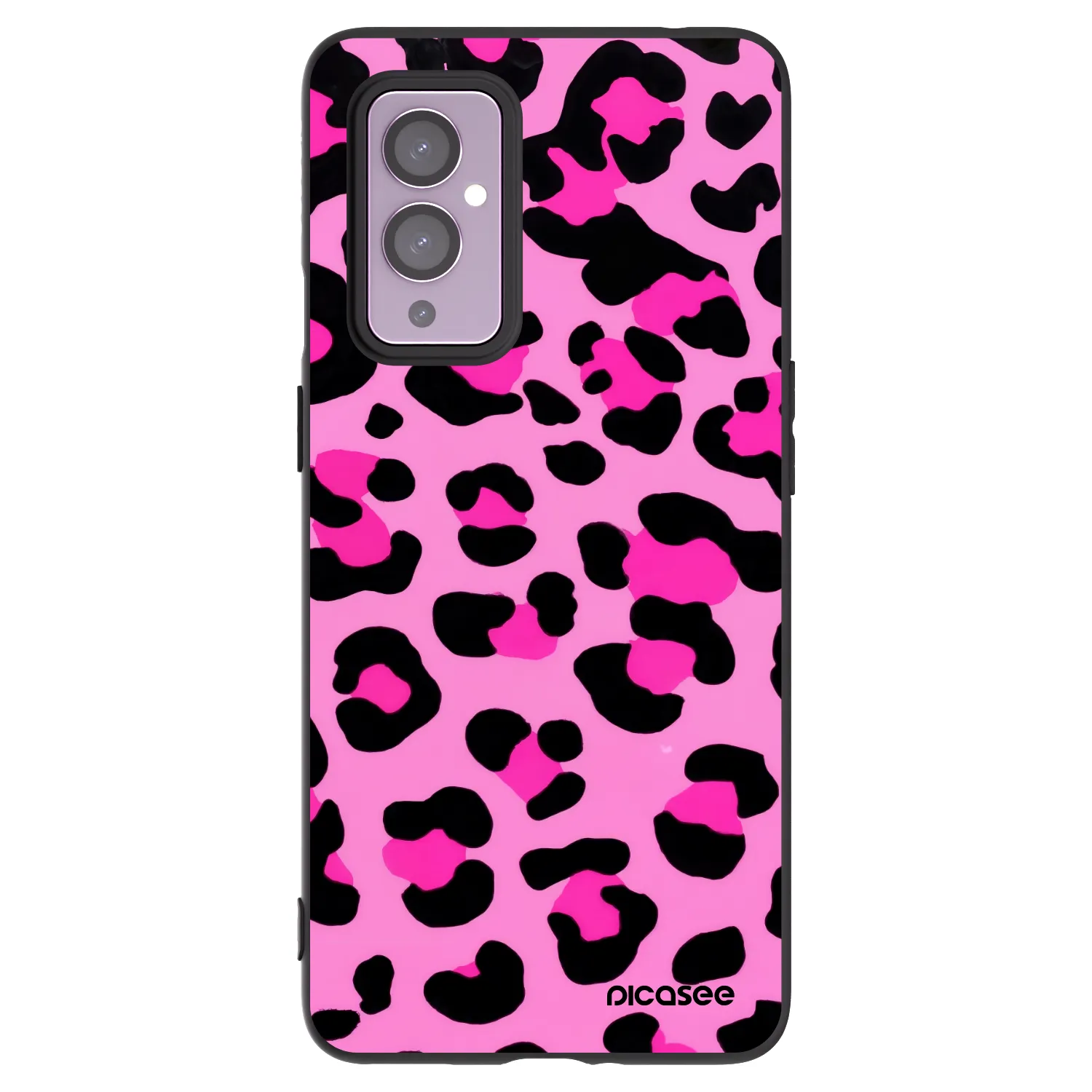 Picasee husă neagră din silicon pentru OnePlus 9 - Pink Tiger