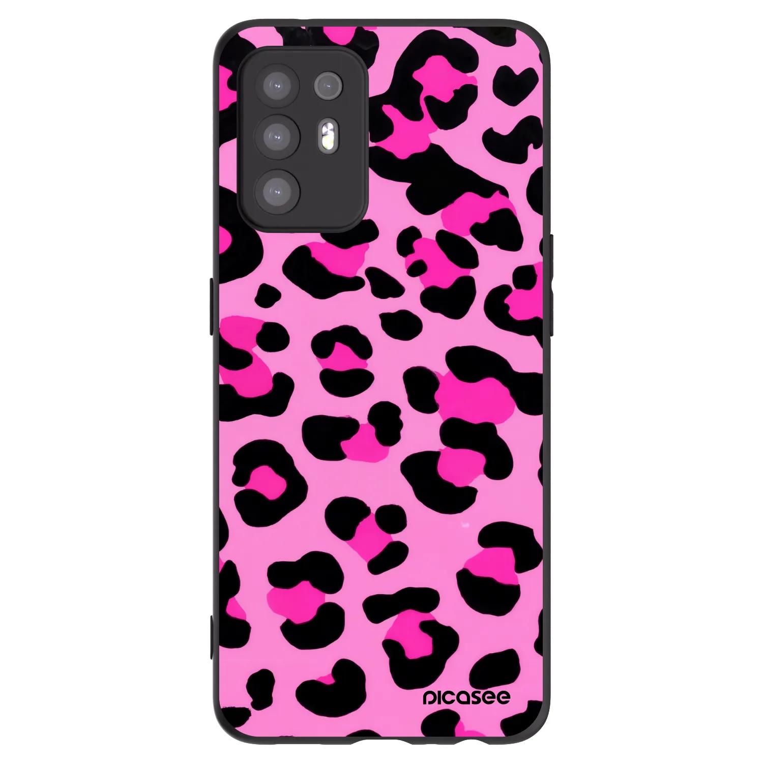 Picasee husă neagră din silicon pentru OPPO A94 5G - Pink Tiger