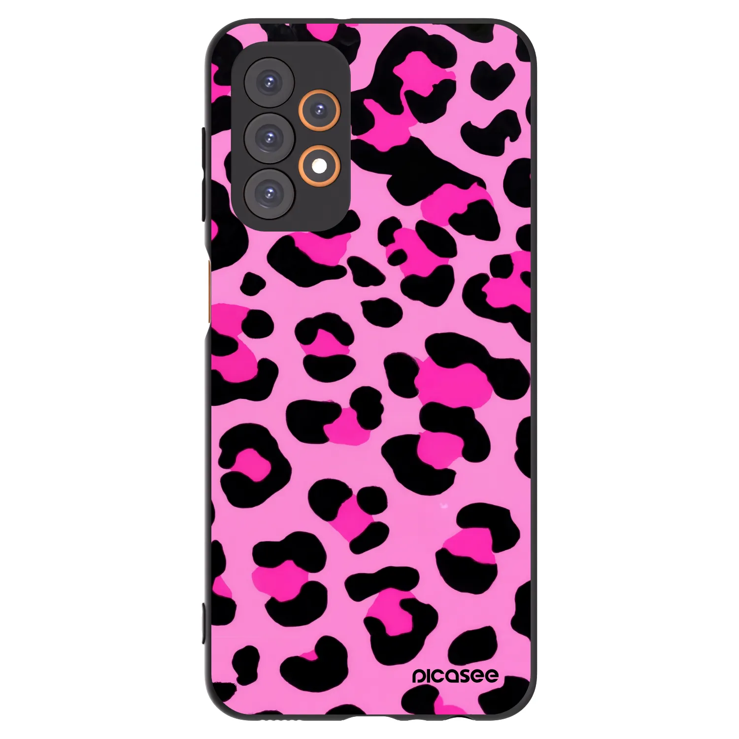 Picasee husă neagră din silicon pentru Samsung Galaxy A23 A235F 4G - Pink Tiger
