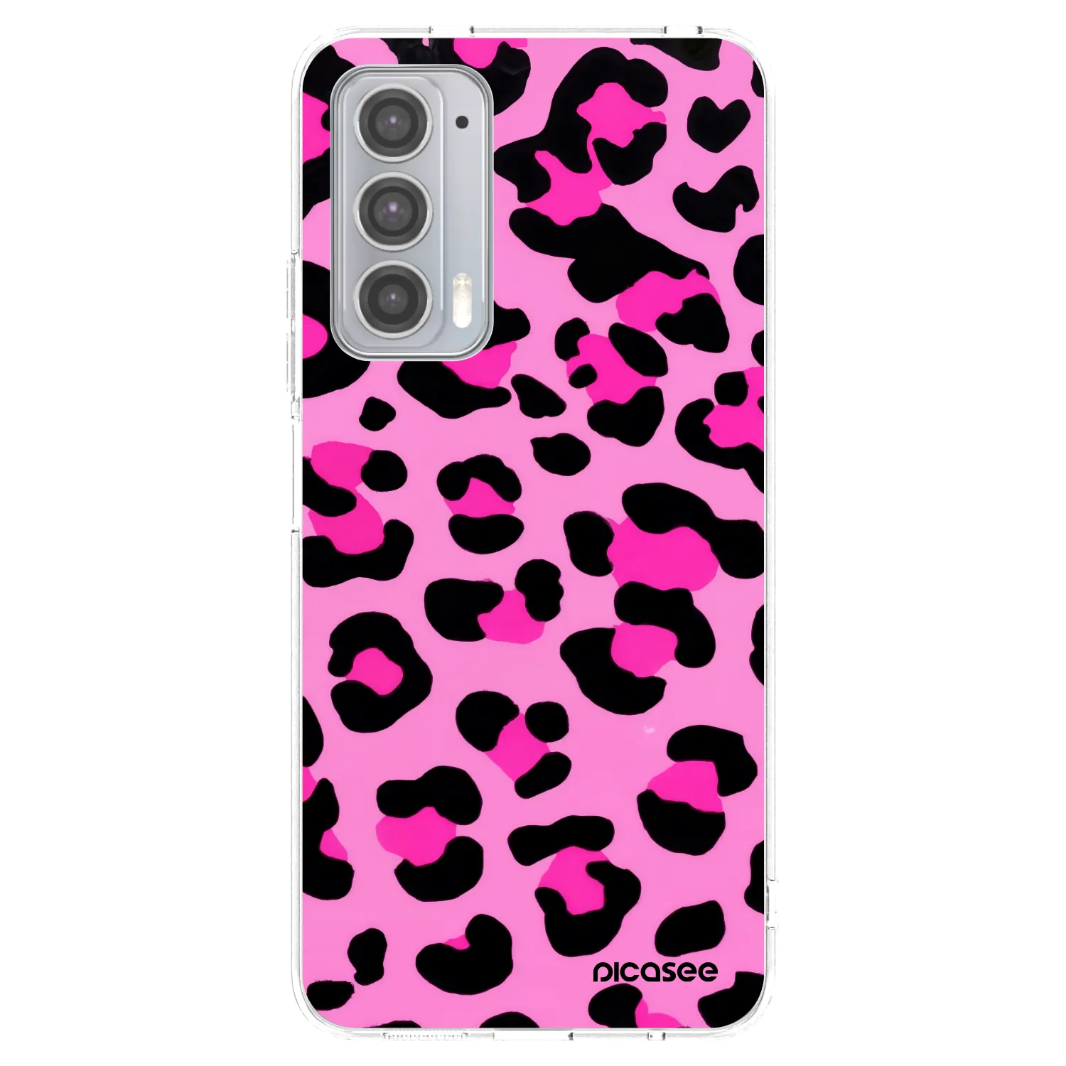 Picasee husă transparentă din silicon pentru Motorola Edge 20 - Pink Tiger