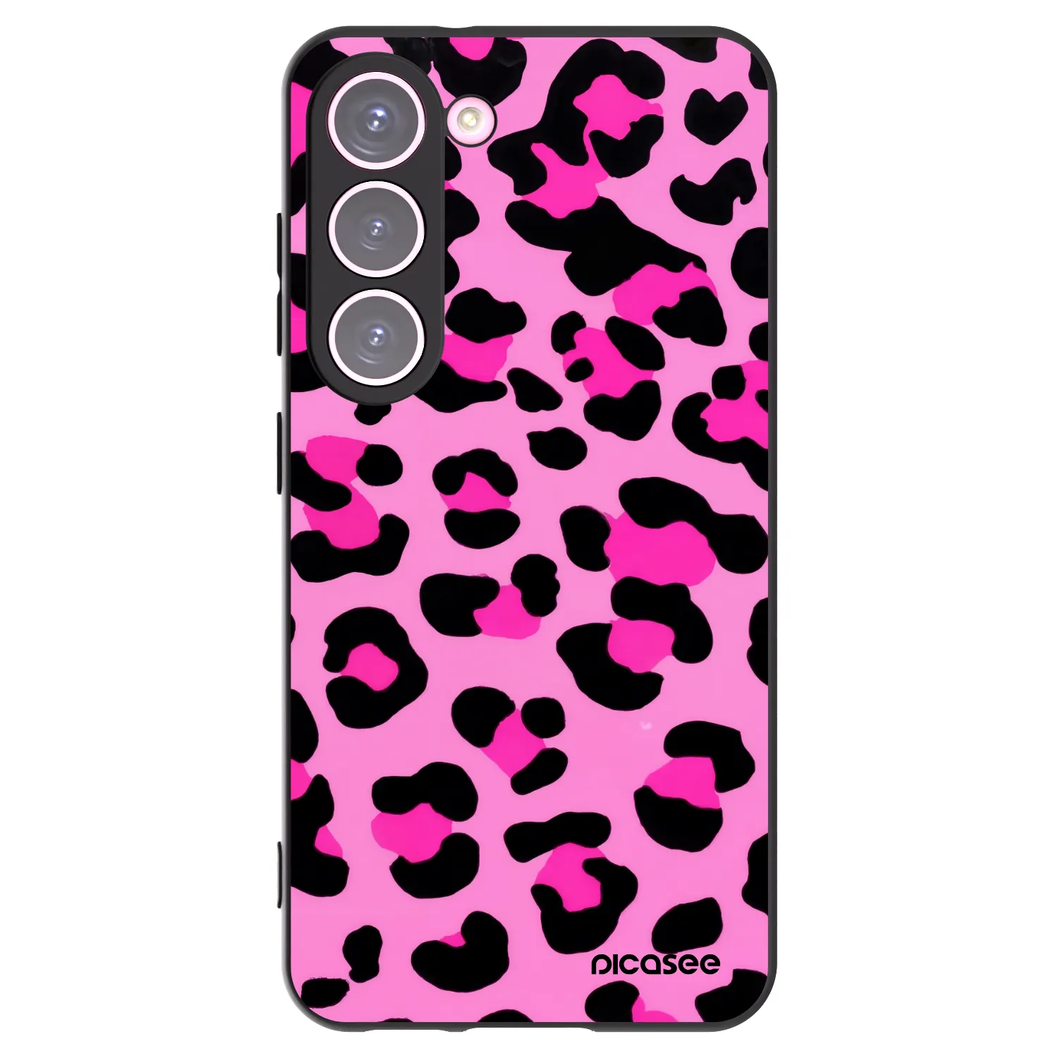 Picasee husă neagră din silicon pentru Samsung Galaxy S23 5G - Pink Tiger