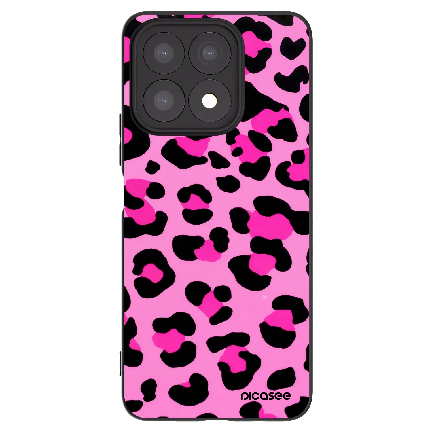 Picasee husă neagră din silicon pentru Honor X8a - Pink Tiger