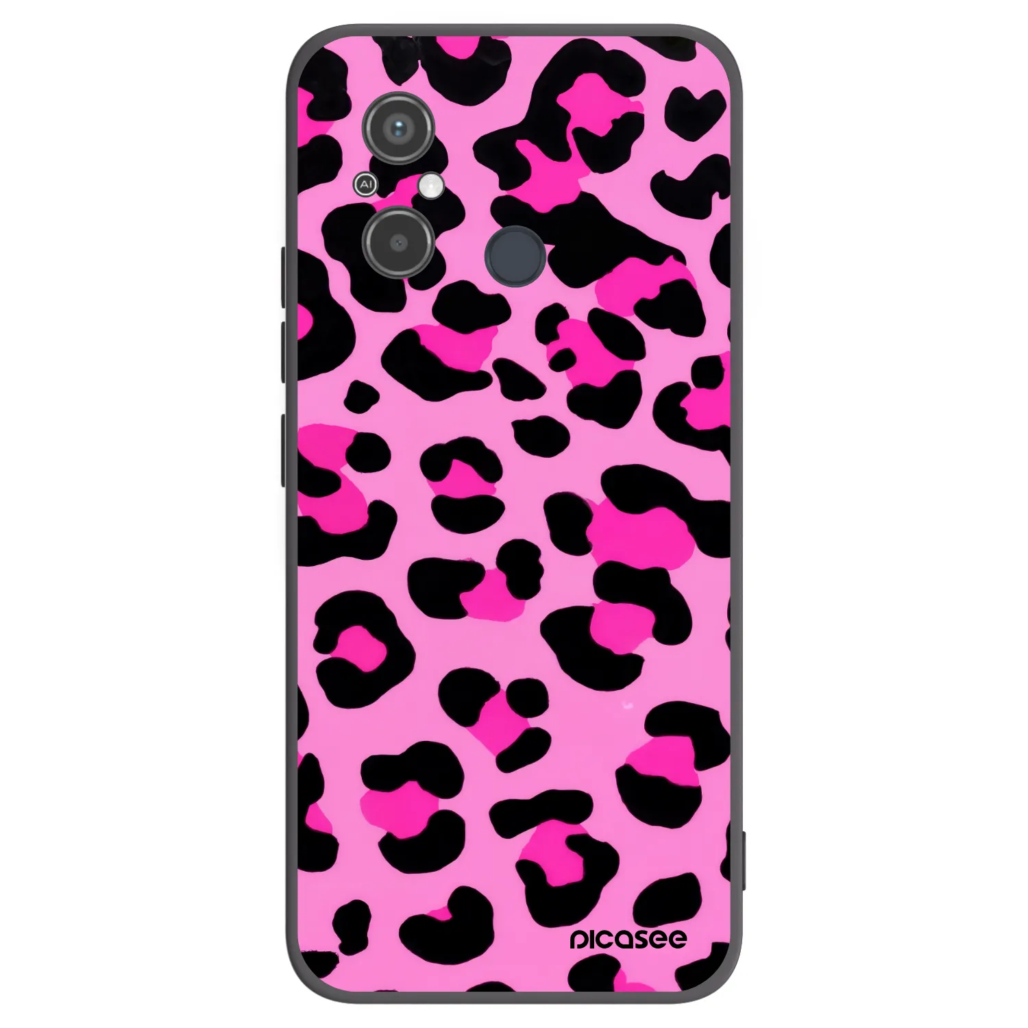 Picasee husă neagră din silicon pentru Xiaomi Redmi 12C - Pink Tiger