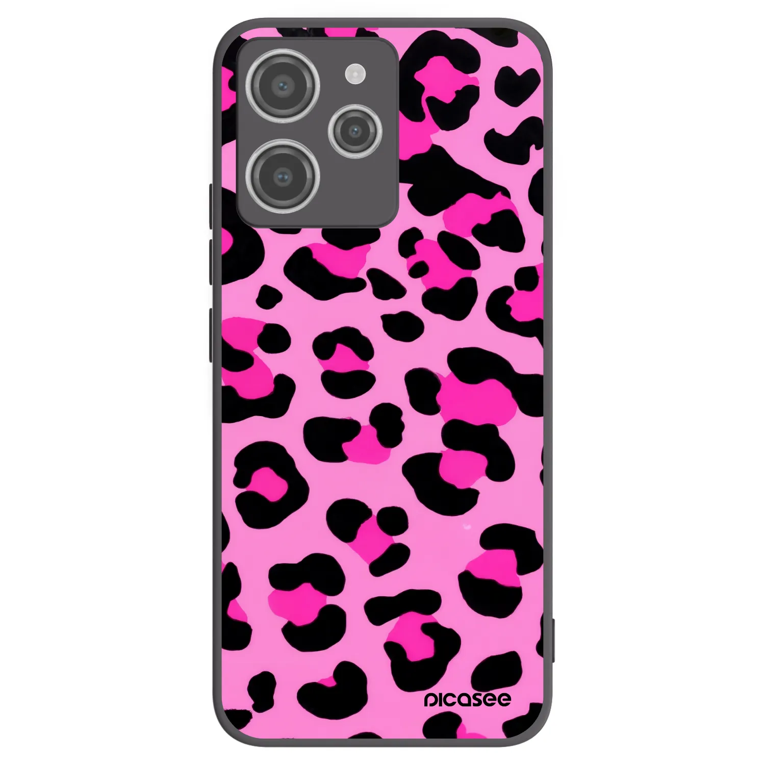 Picasee husă neagră din silicon pentru Xiaomi Redmi 12 4G - Pink Tiger