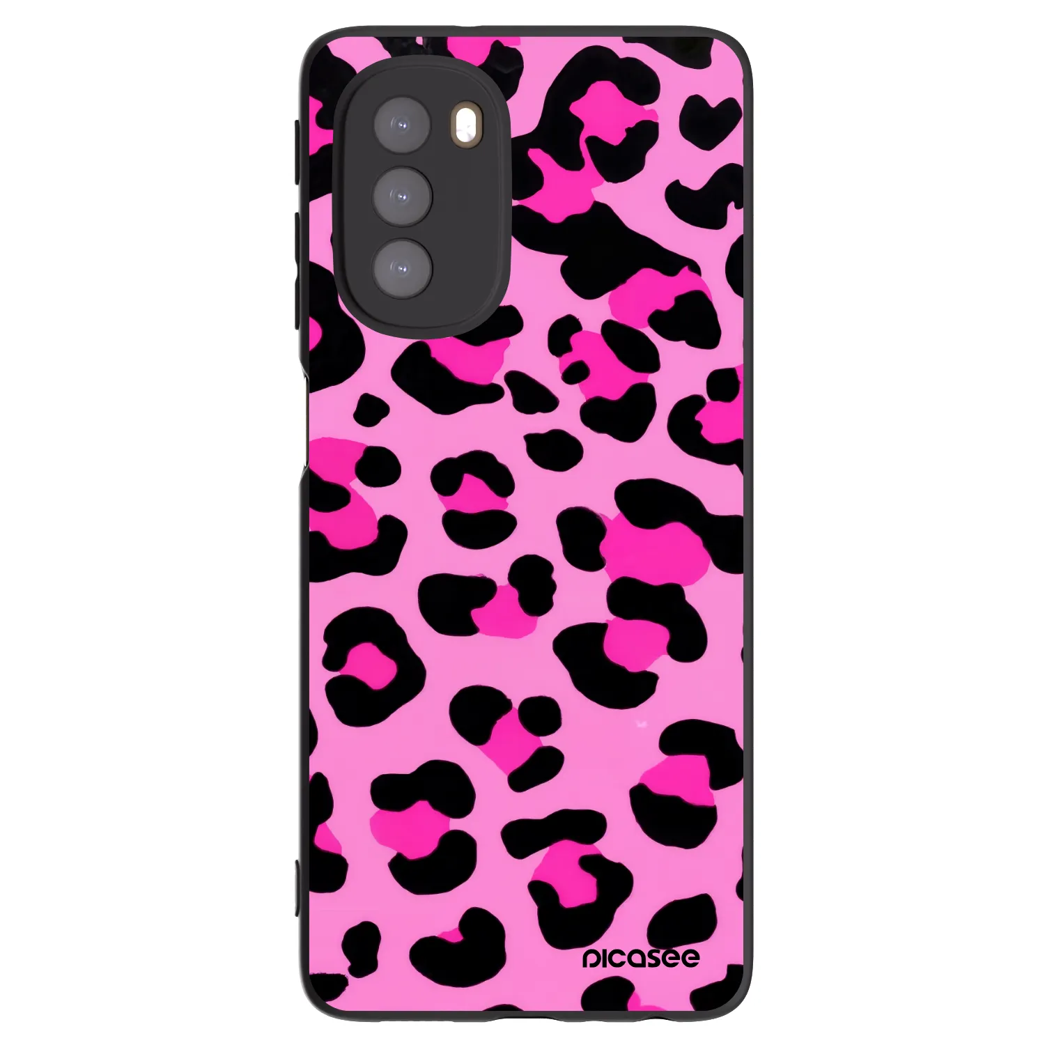 Picasee husă neagră din silicon pentru Motorola Moto G51 - Pink Tiger