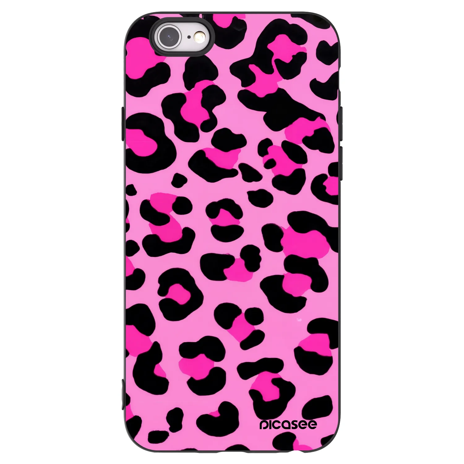 Picasee husă neagră din silicon pentru Apple iPhone 6/6S - Pink Tiger