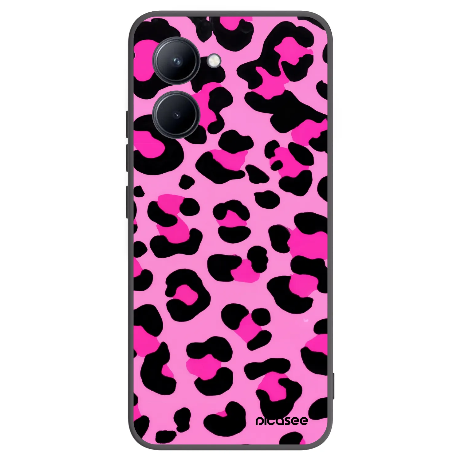 Picasee husă neagră din silicon pentru Realme C33 (2023) - Pink Tiger