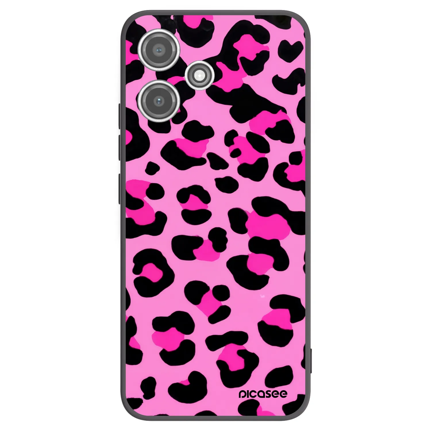 Picasee husă neagră din silicon pentru Xiaomi Redmi 12 5G - Pink Tiger