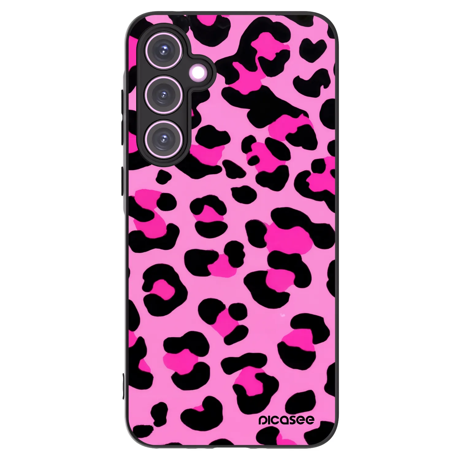 Picasee husă neagră din silicon pentru Samsung Galaxy A35 5G A356B - Pink Tiger
