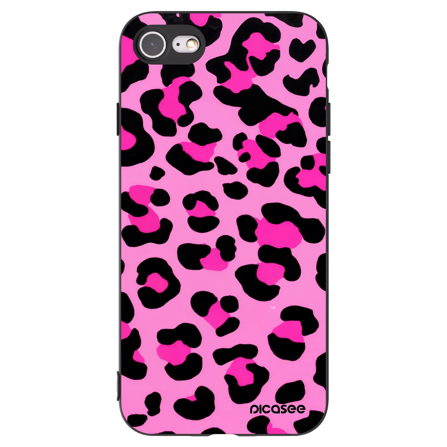 Picasee husă neagră din silicon pentru Apple iPhone 8 - Pink Tiger