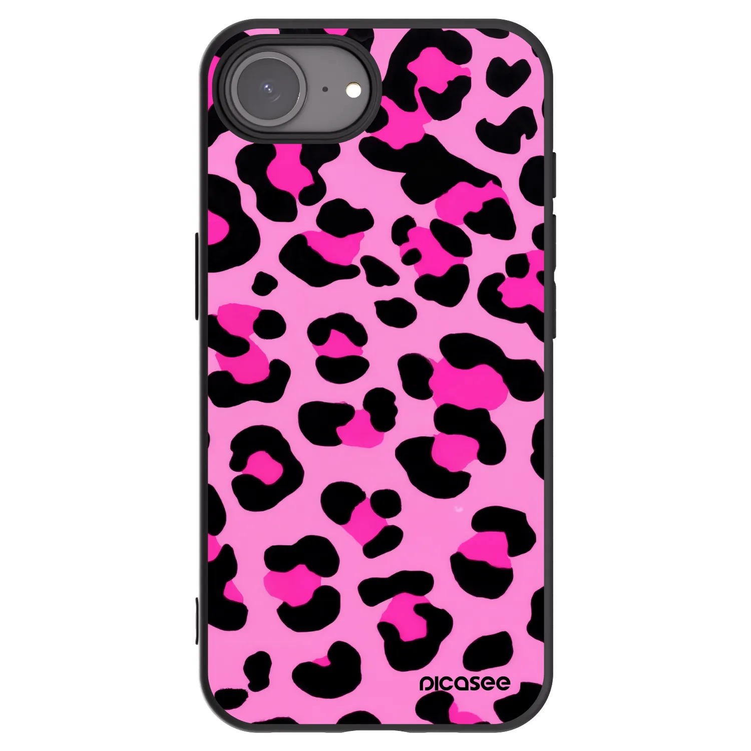 Picasee husă neagră din silicon pentru Apple iPhone 16e - Pink Tiger