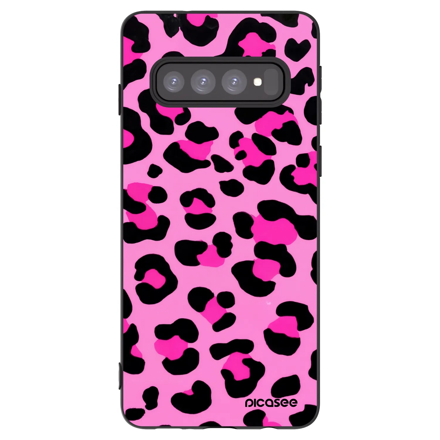 Picasee husă neagră din silicon pentru Samsung Galaxy S10 G973 - Pink Tiger