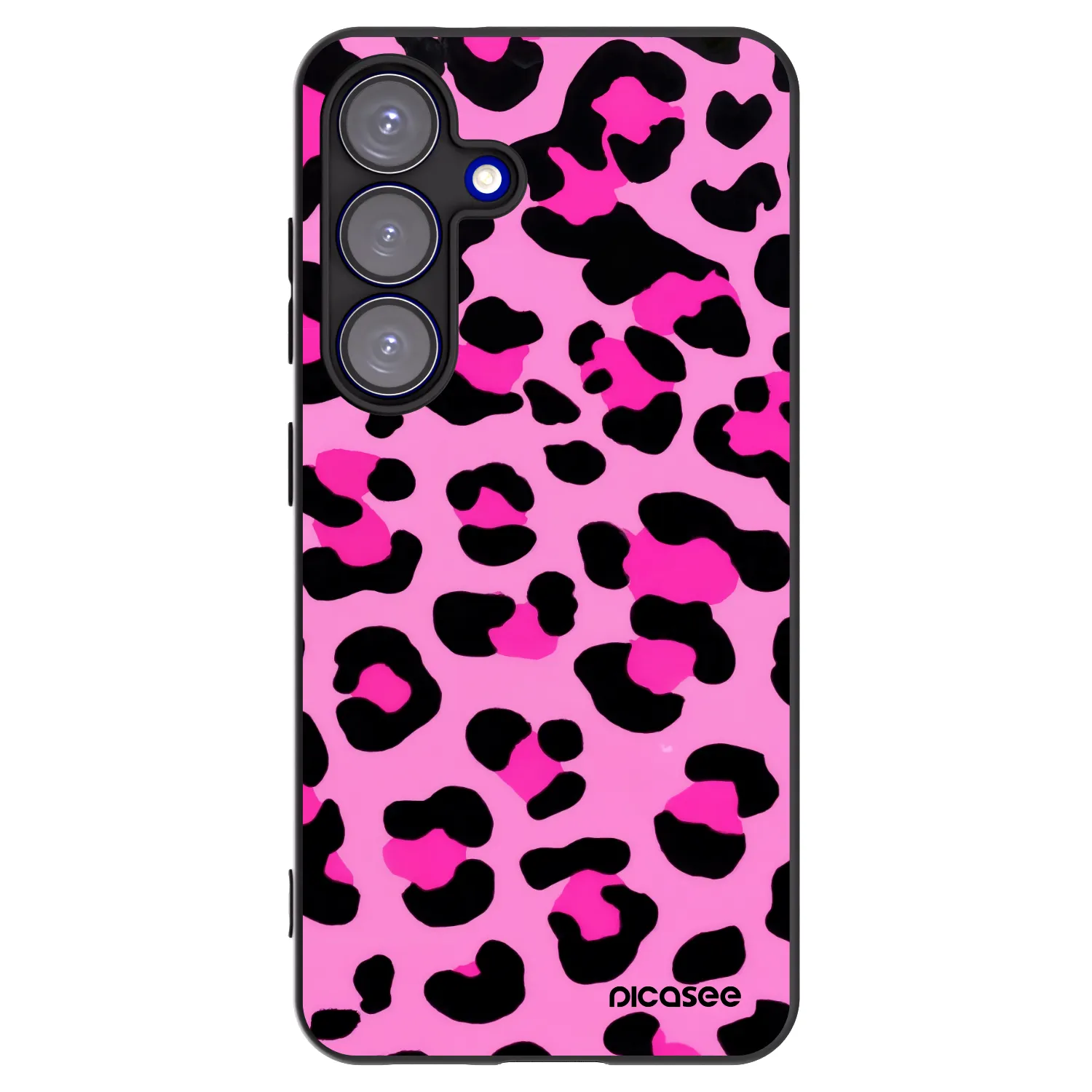 Picasee husă neagră din silicon pentru Samsung Galaxy S25 5G - Pink Tiger