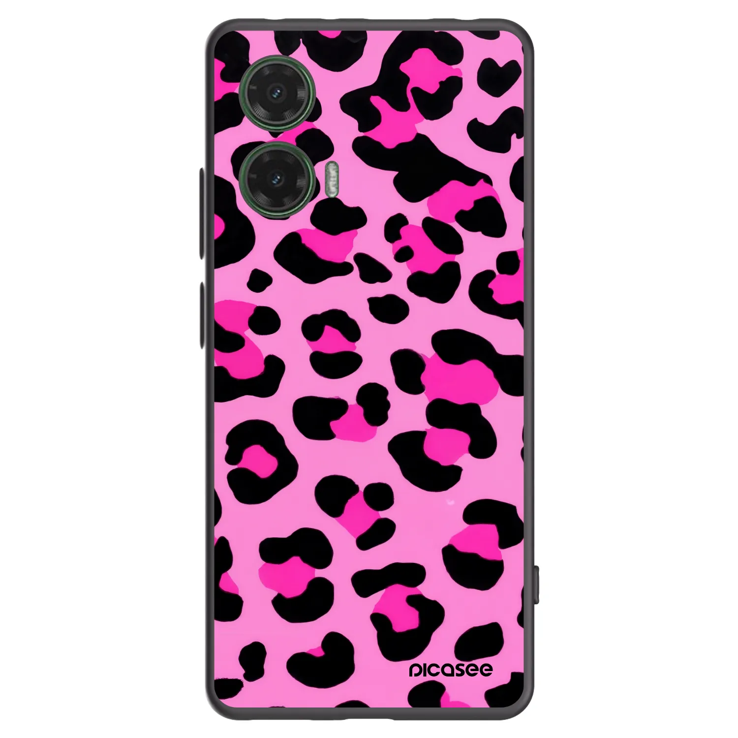 Picasee husă neagră din silicon pentru Motorola Moto G35 5G - Pink Tiger
