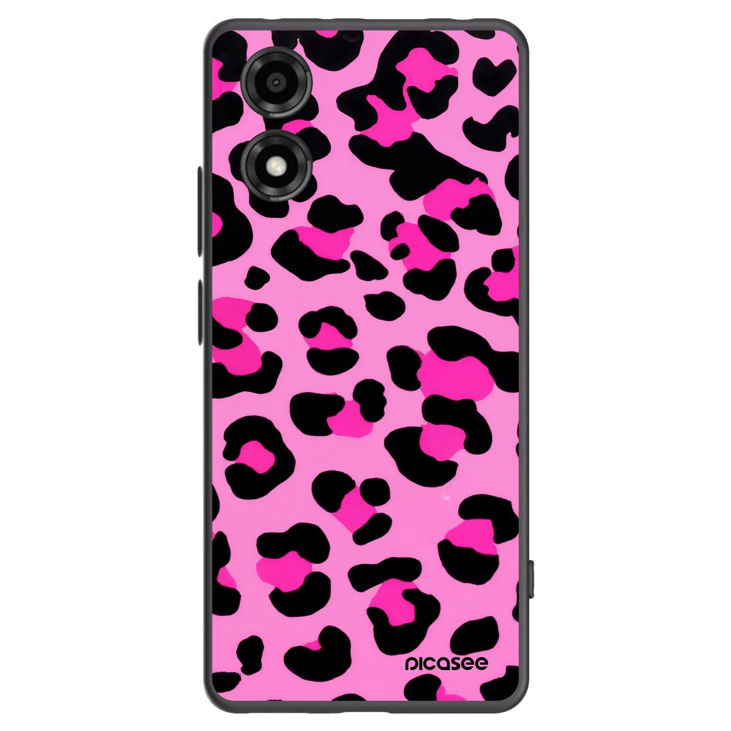 Picasee husă neagră din silicon pentru Motorola Moto E14 - Pink Tiger