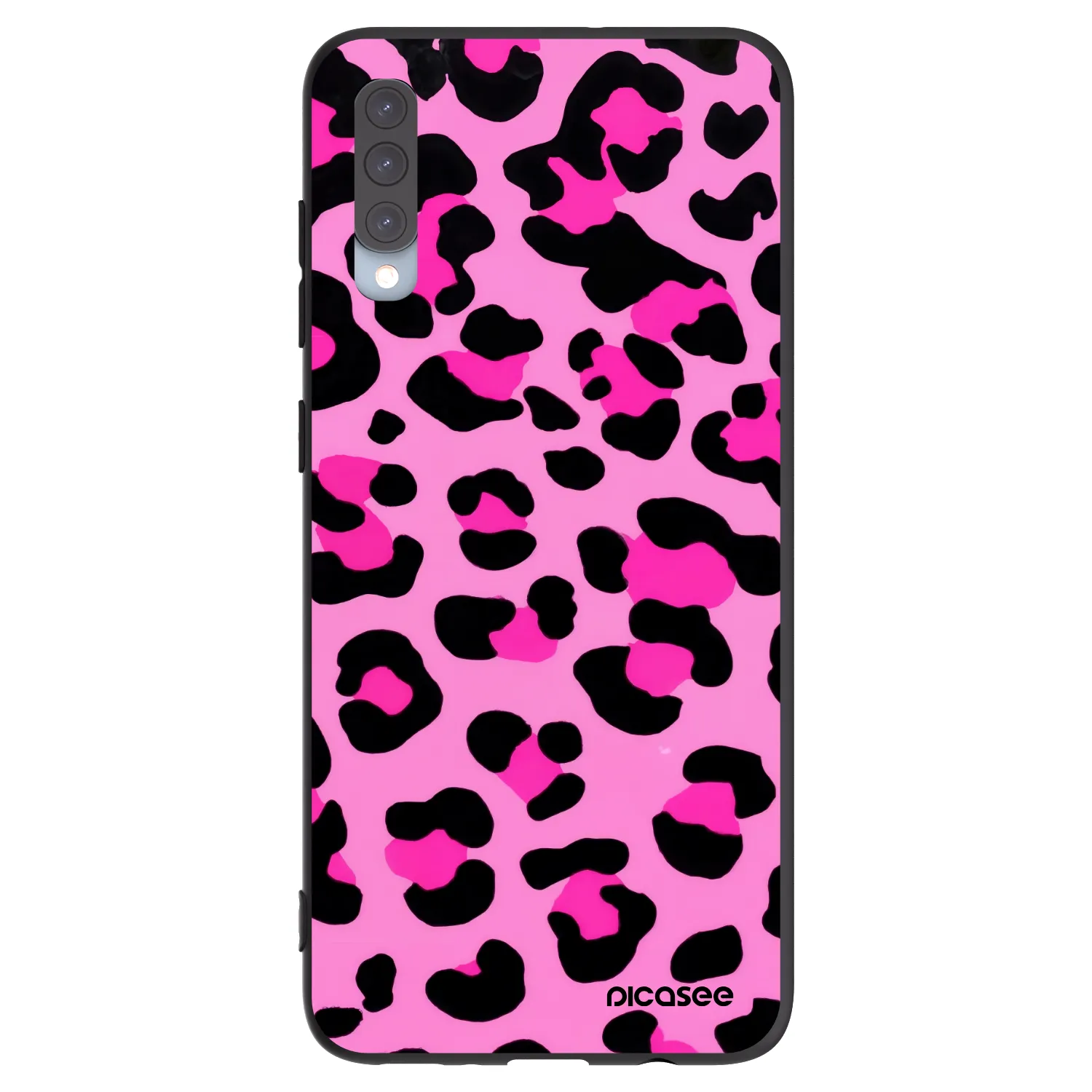 Picasee husă neagră din silicon pentru Samsung Galaxy A70 A705F - Pink Tiger