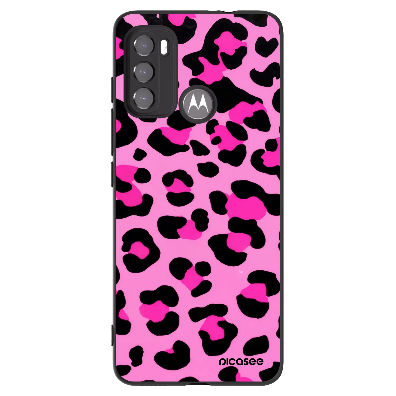 Picasee husă neagră din silicon pentru Motorola Edge 60 5G - Pink Tiger