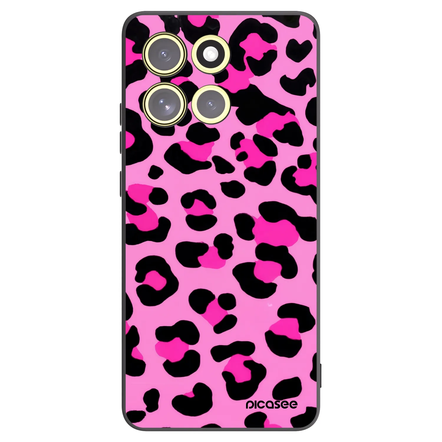 Picasee husă neagră din silicon pentru Motorola Moto G86 5G - Pink Tiger
