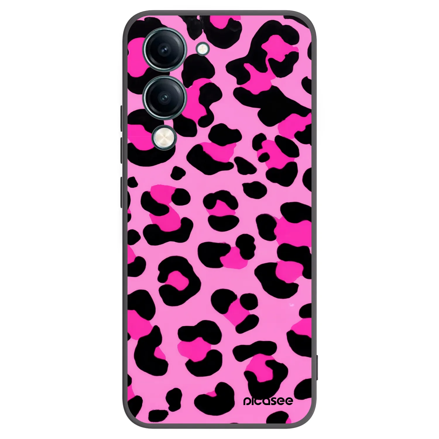 Picasee husă neagră din silicon pentru Vivo Y29s 5G - Pink Tiger