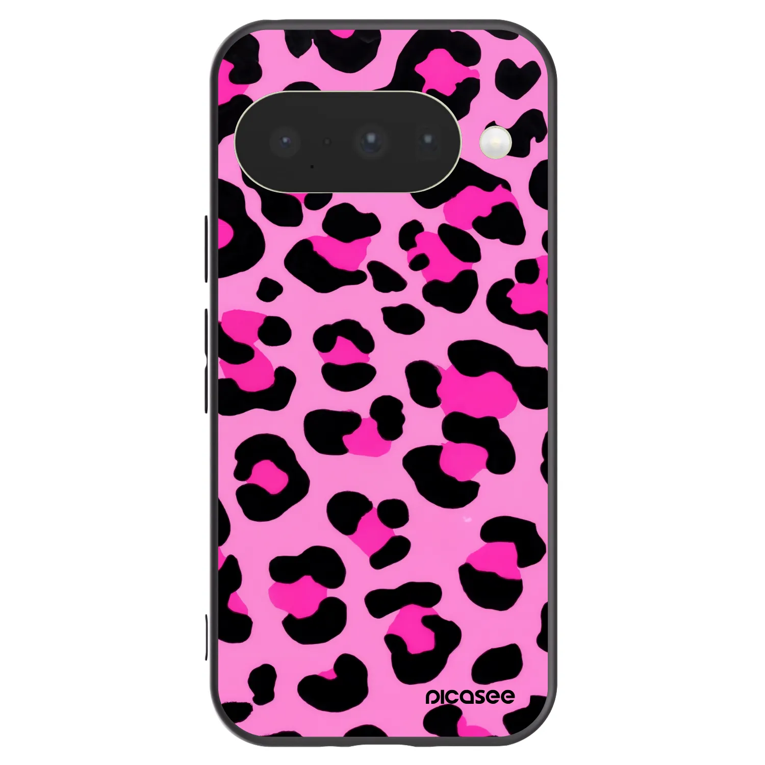 Picasee husă neagră din silicon pentru Google Pixel 10 - Pink Tiger