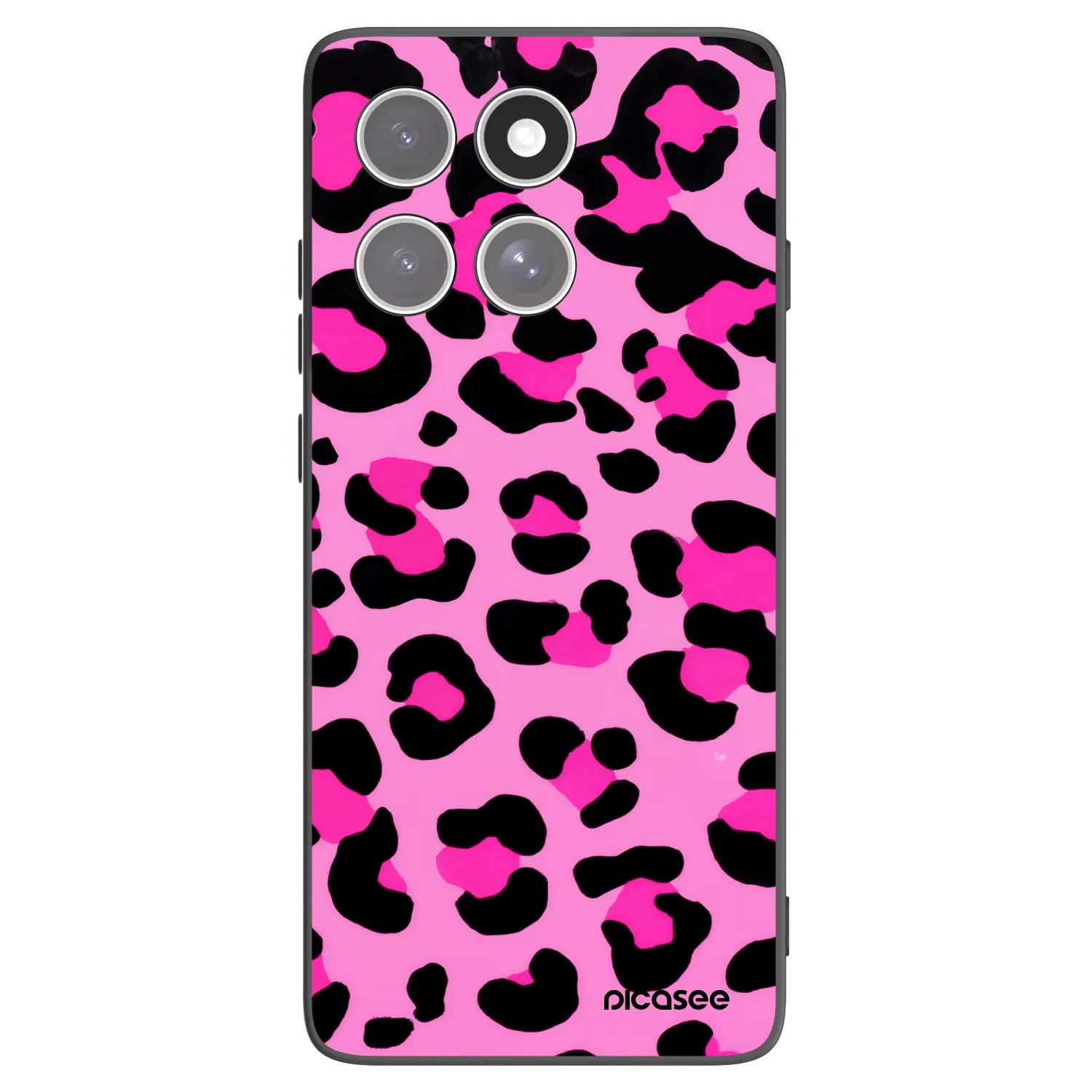 Picasee husă neagră din silicon pentru Motorola Edge 60 Fusion - Pink Tiger
