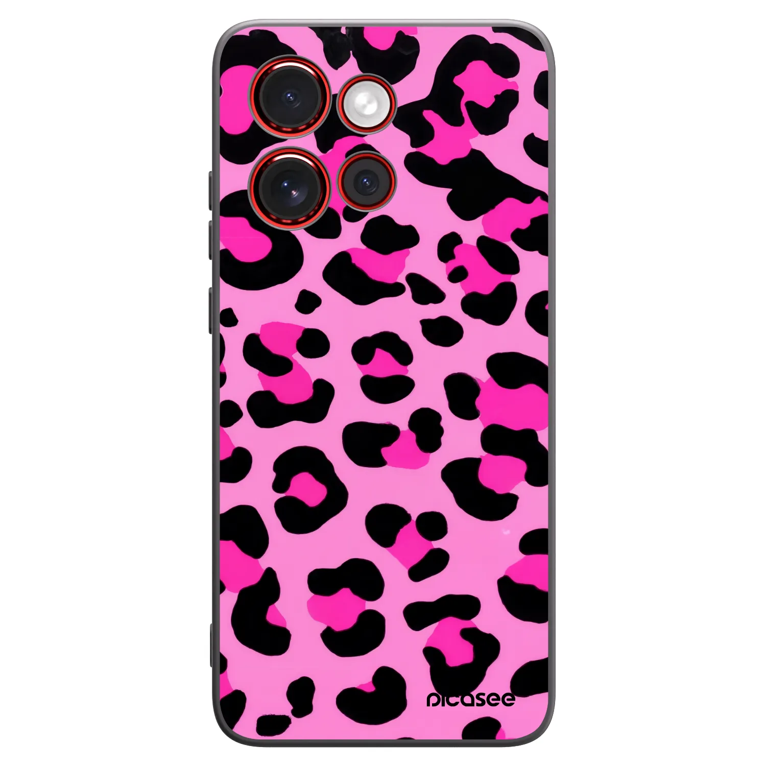 Picasee husă neagră din silicon pentru Motorola Edge 60 Neo 5G - Pink Tiger