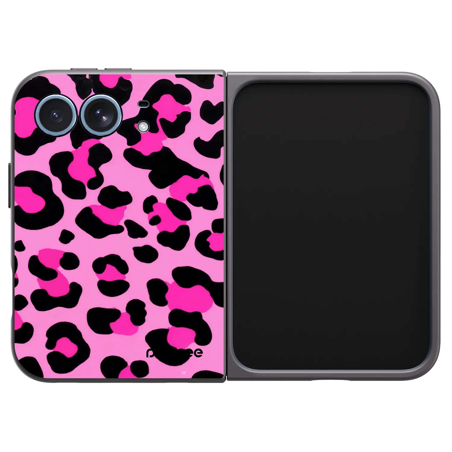Picasee husă neagră din silicon pentru Apple iPhone Duo - Pink Tiger