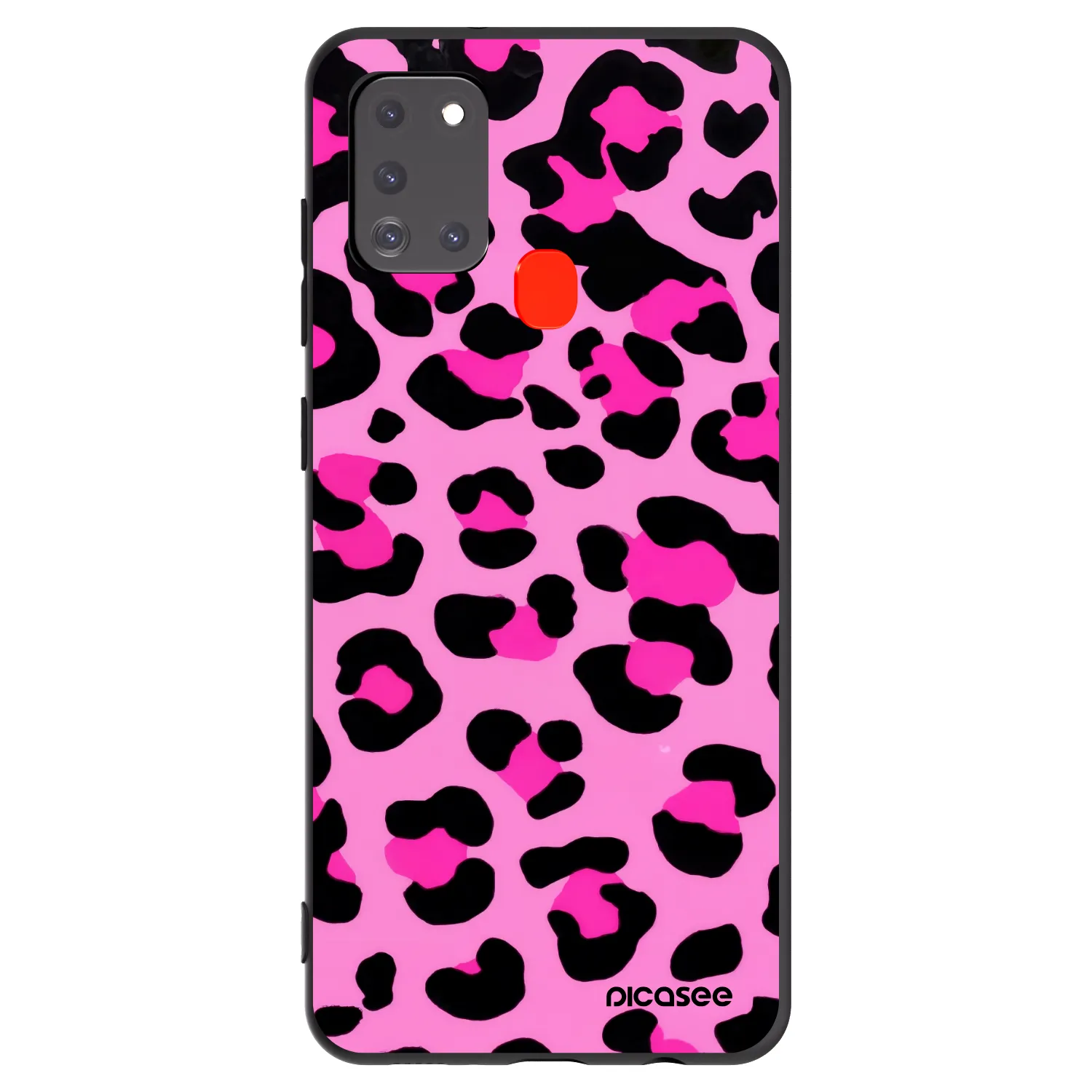 Picasee husă neagră din silicon pentru Samsung Galaxy A21s - Pink Tiger