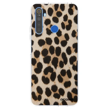 Picasee husă transparentă din silicon pentru Realme 5 - Brown Tiger