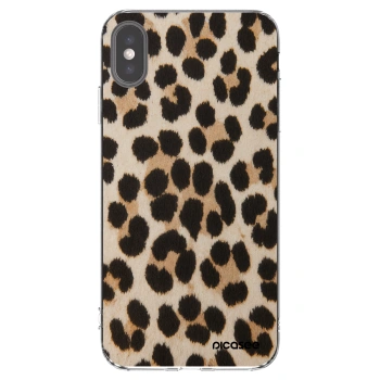 Picasee husă transparentă din silicon pentru Apple iPhone XS Max - Brown Tiger