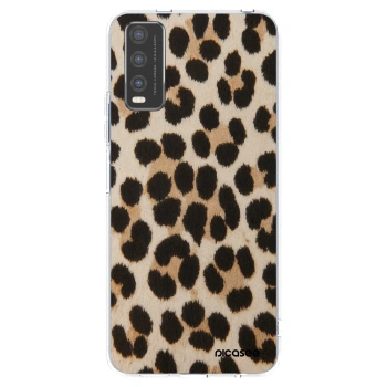 Picasee husă transparentă din silicon pentru Vivo Y20s - Brown Tiger