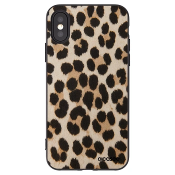 Picasee husă neagră din silicon pentru Apple iPhone X/XS - Brown Tiger