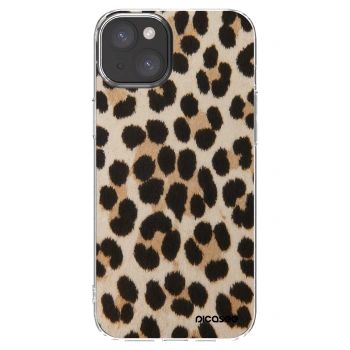 Picasee husă transparentă din silicon pentru Apple iPhone 15 Plus - Brown Tiger