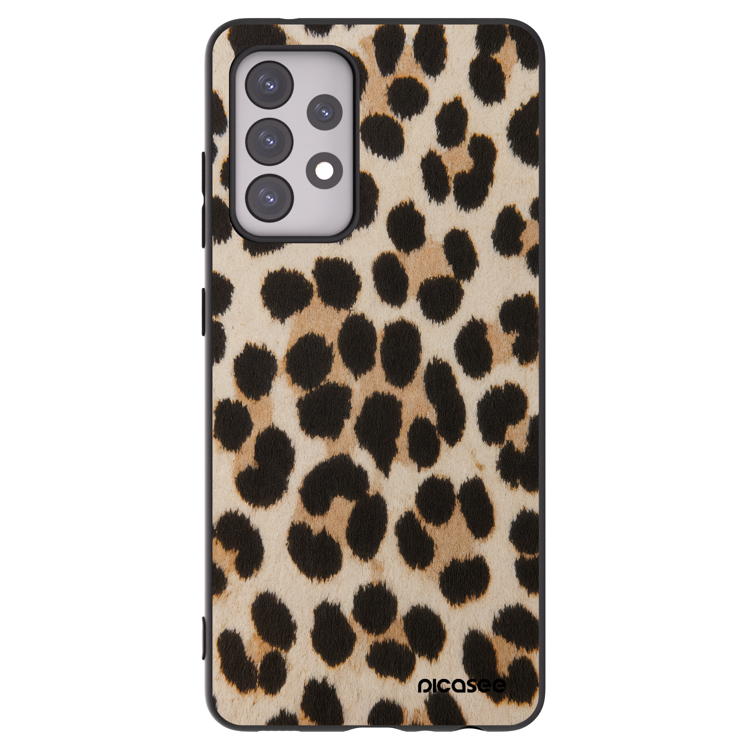 Picasee husă neagră din silicon pentru Samsung Galaxy A52s 5G A528B - Brown Tiger