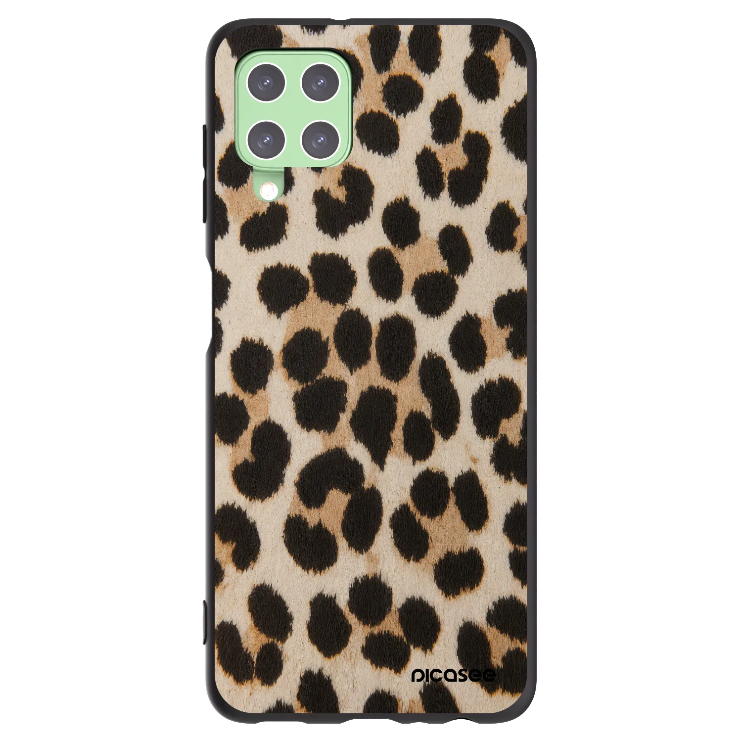 Picasee husă neagră din silicon pentru Samsung Galaxy A22 A225F 4G - Brown Tiger